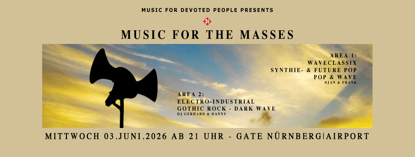 MUSIC FOR THE MASSES im GATE am Flughafen